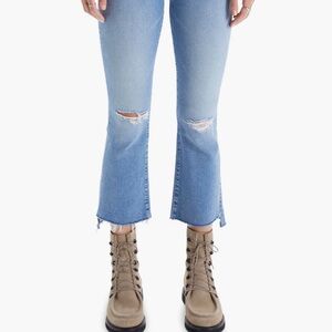 Mother The Insider High Waist Crop Step Fray Hem Jeans 👖 Thrilling Shots Size 27